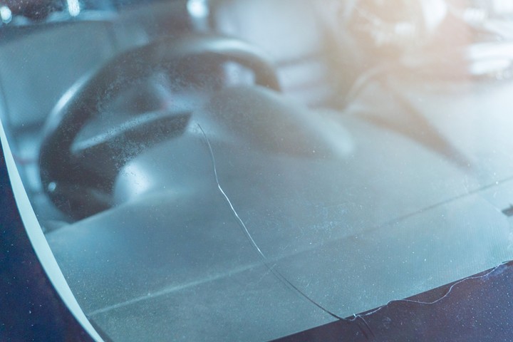 Riss in der Scheibe